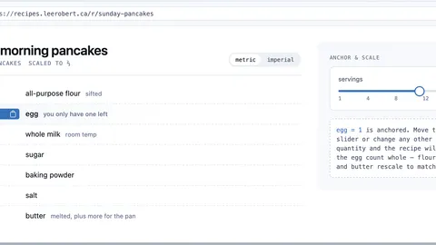 recipes screenshot