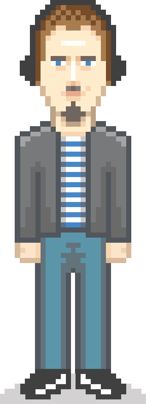 Pixel-art portrait of Lee